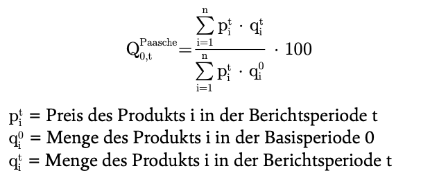Abb. 4: Mengenindex nach H. Paasche